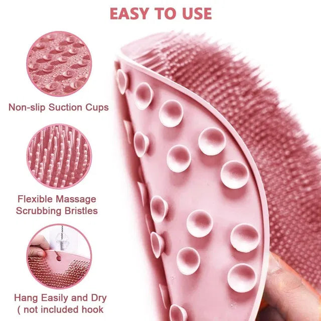 Silicone Multiuse Scrubber for Bath & Feet – Soft Body & Foot Cleaning Brush