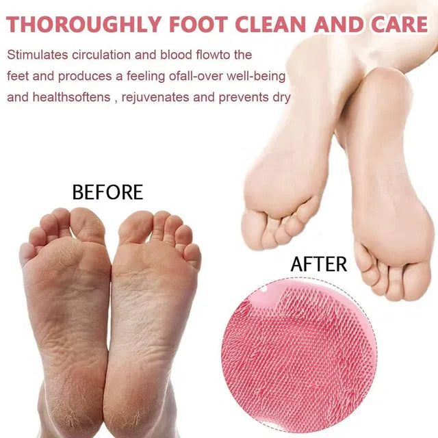 Silicone Multiuse Scrubber for Bath & Feet – Soft Body & Foot Cleaning Brush