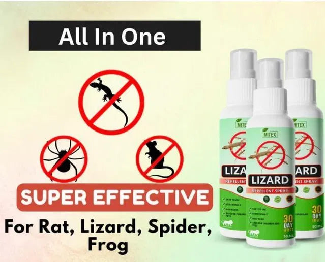 🦎 Easy-to-Use Lizard Repellent Spray | 📦 Pack of 3 | 💧 50 ml Each | 🏠 Convenient for Home Use